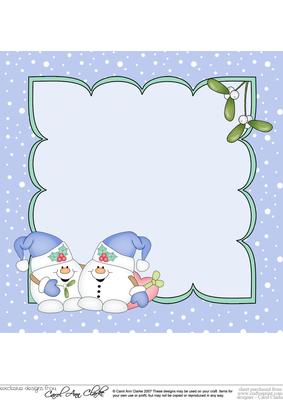 8 x 8 Christmas Snowball Sam Love Insert