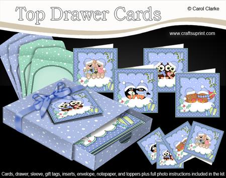 3D Cute Christmas Love Top Drawer Cards Bumper Kit