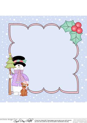 8 x 8 Christmas Snowman Rio's Tree Insert