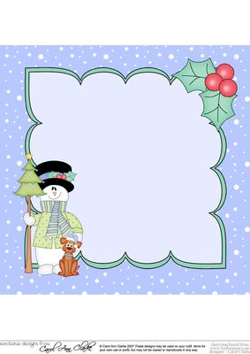 8 x 8 Christmas Snowman Rio's Tree Insert