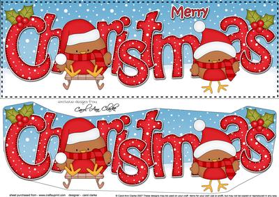 Large Dl Christmas Bobbin Robin 3D Decoupage