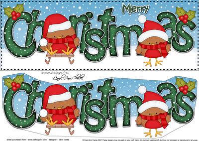 Large Dl Christmas Bobbin Robin 3D Decoupage