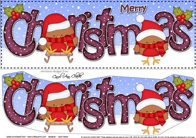 Large Dl Christmas Bobbin Robin 3D Decoupage