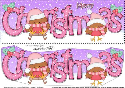 Large Dl Christmas Bobbin Robin 3D Decoupage