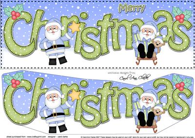 Large Dl Christmas Santa 3D Decoupage