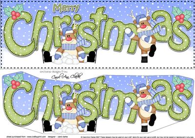 Large Dl Christmas Rudolph 3D Decoupage