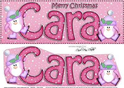 Large Dl Christmas Cara Penguins 3D Decoupage
