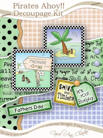 Treasure Island Kit with 3D Decoupage
