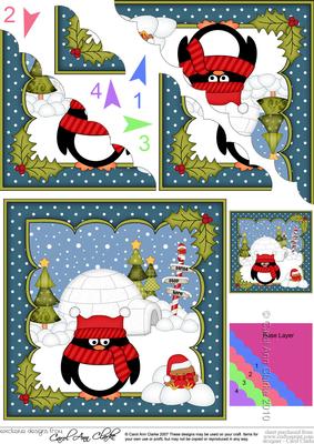 Christmas Pip Penguin's Igloo Scallop Corner