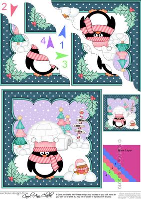 Christmas Pip Penguin's Igloo Scallop Corner