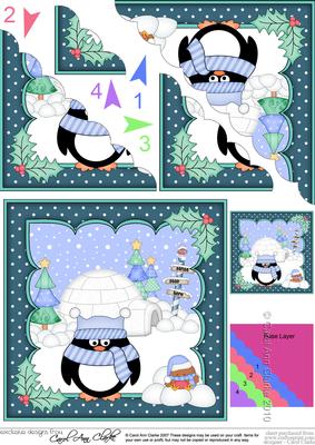 Christmas Pip Penguin's Igloo Scallop Corner