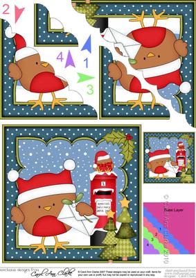 Christmas Bobbin Robin's Letter for Santa Scallop Corner