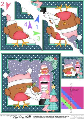 Christmas Bobbin Robin's Letter for Santa Scallop Corner