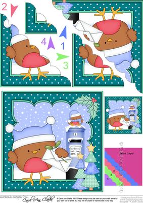 Christmas Bobbin Robin's Letter for Santa Scallop Corner