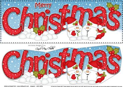 Large Dl Christmas Snowball Sam 3D Decoupage