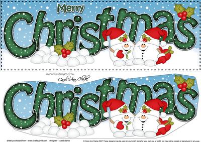 Large Dl Christmas Snowball Sam 3D Decoupage