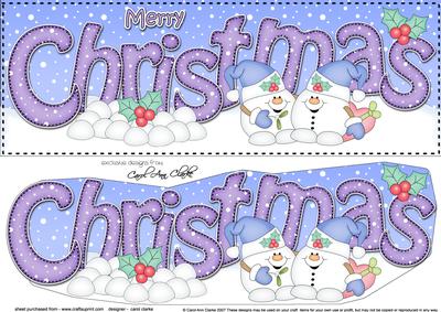 Large Dl Christmas Snowball Sam 3D Decoupage