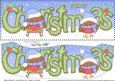 Large Dl Christmas Bobbin Robins 3D Decoupage