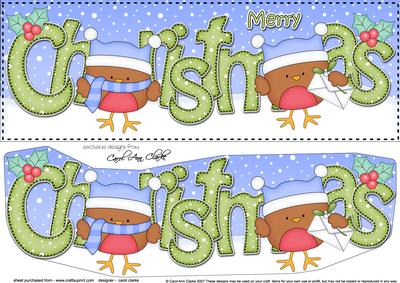 Large Dl Christmas Bobbin Robins 3D Decoupage