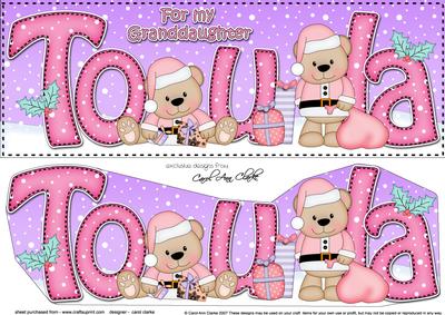 Large Dl Christmas for My Granddaugher Toula Livvy Bear