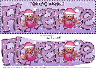 Large Dl Christmas Florence Robins 3D Decoupage