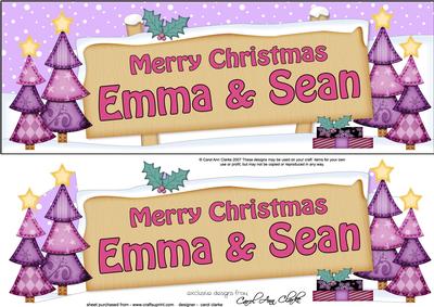 Large Dl Christmas Emma & Sean Trees 3D Decoupage