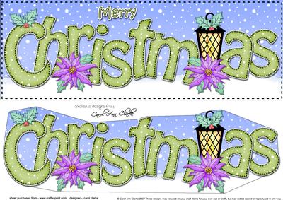 Large Dl Christmas Lantern 3D Decoupage