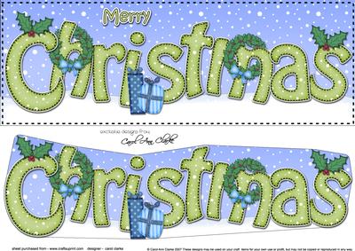 Large Dl Christmas Presents 3D Decoupage