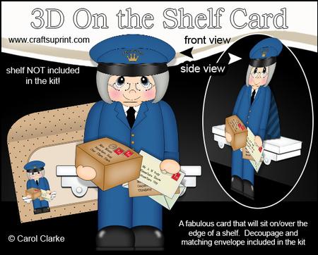 3D on the Shelf Card Kit - Little Postwoman Page