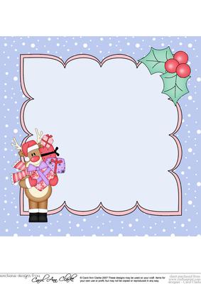 8 x 8 Christmas Rudolph's Presents Insert