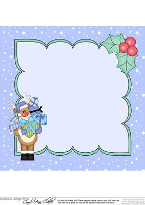 8 x 8 Christmas Rudolph's Presents Insert