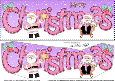 Large Dl Christmas Santa 3D Decoupage