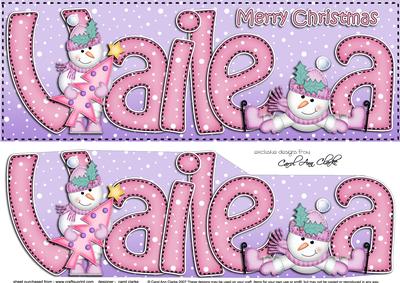 Large Dl Christmas Vailea Snowman 3D Decoupage