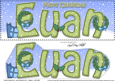 Large Dl Christmas Euan 3D Decoupage