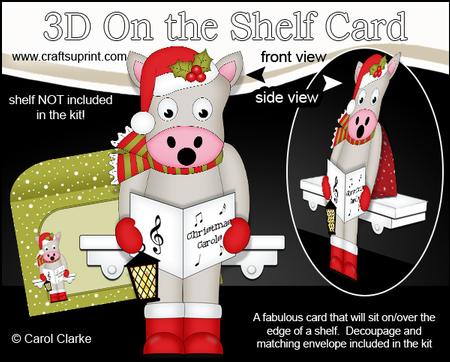 3D on the Shelf Card Kit - Little Christmas Gigi Horse