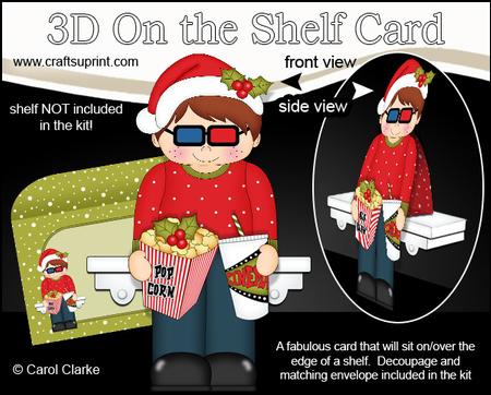 3D on the Shelf Card Kit - Little Christmas 3D Film Night
