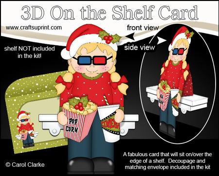 3D on the Shelf Card Kit - Little Christmas 3D Film Night