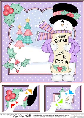 8 x 8 Christmas Snowman Rio's Letter for Santa