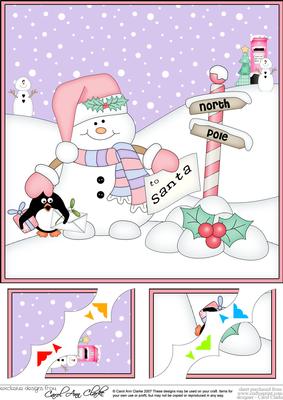 8 x 8 Christmas Snowman Oli's Letter for Santa