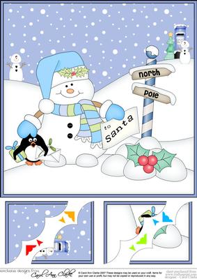 8 x 8 Christmas Snowman Oli's Letter for Santa