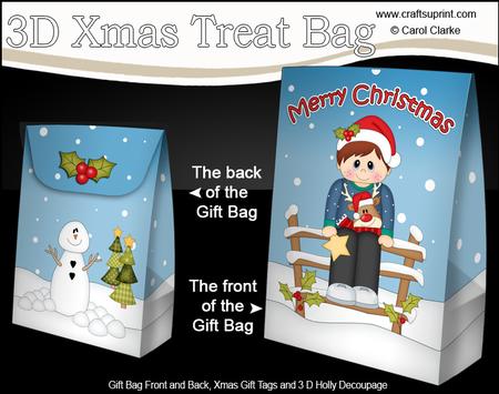 3D Little Christmas Jumper Gift Bag Mini Kit