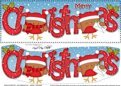 Large Dl Christmas Robins 3D Decoupage