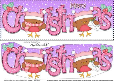 Large Dl Christmas Robins 3D Decoupage
