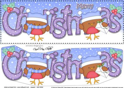 Large Dl Christmas Robins 3D Decoupage