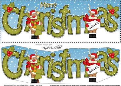 Large Dl Christmas Rudolph 3D Decoupage