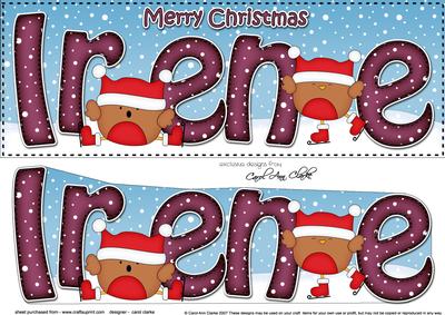 Large Dl Christmas Irene Robins 3D Decoupage