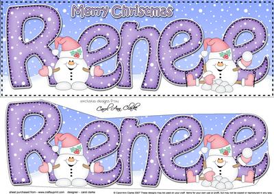 Large Dl Christmas Renee Snowball Sam 3D Decoupage