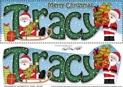 Large Dl Christmas Tracy Santa 3D Decoupage