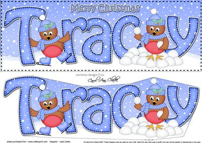 Large Dl Christmas Tracy Robins 3D Decoupage