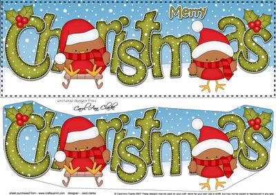 Large Dl Christmas Robins 3D Decoupage
